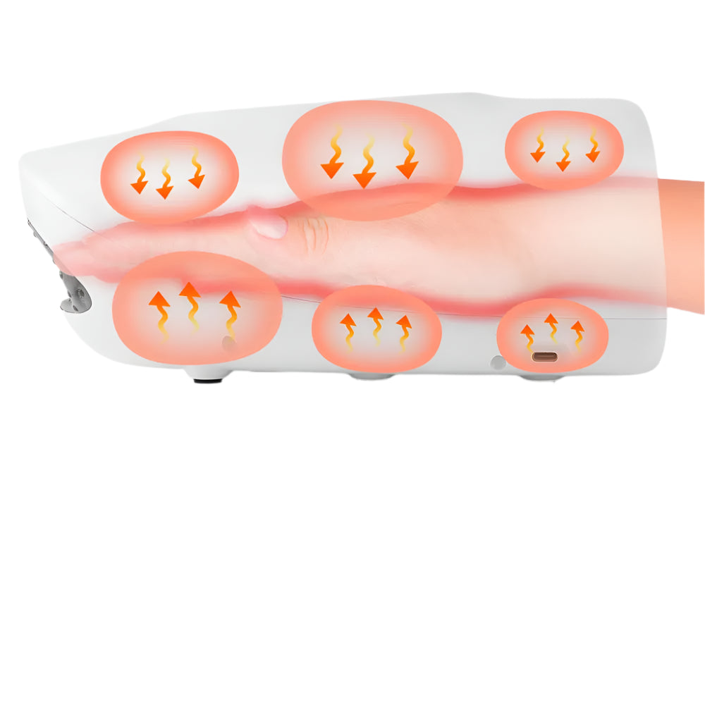 Hand massager with box heat demo