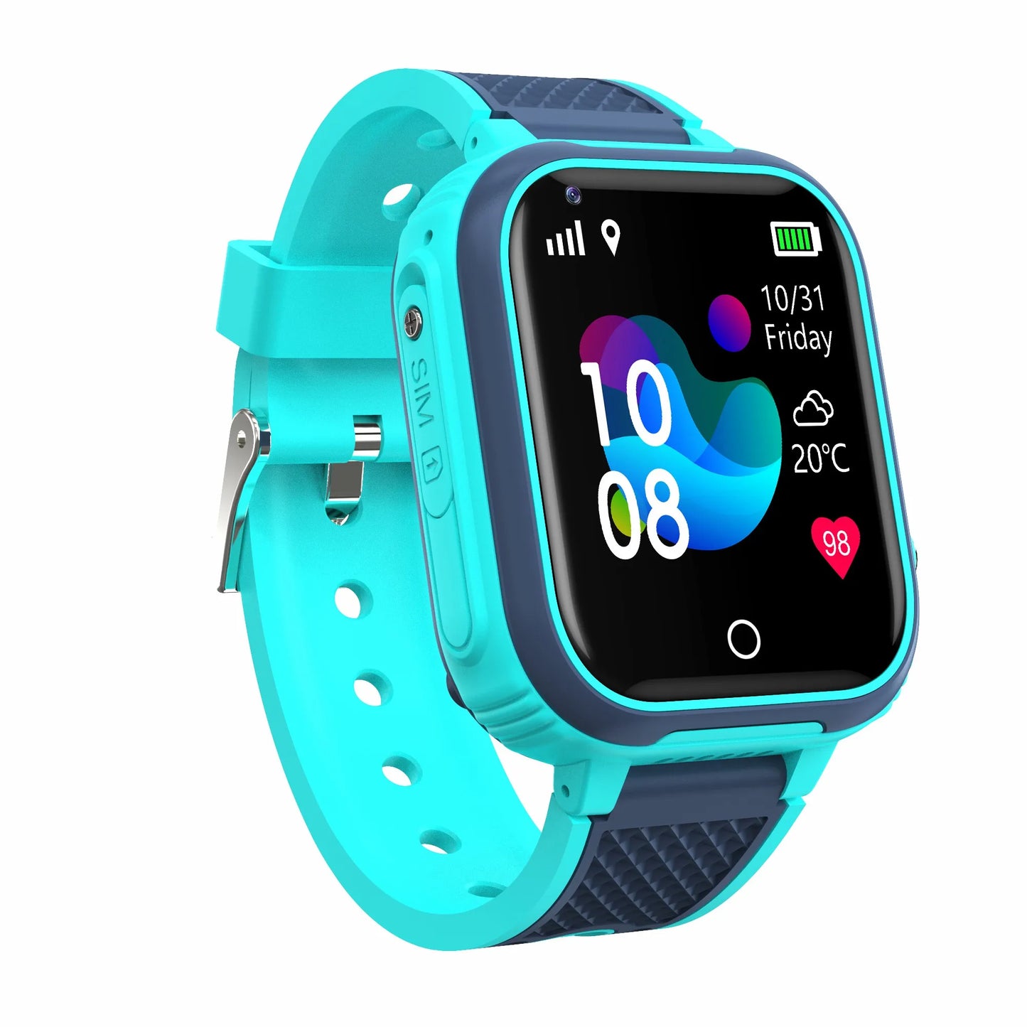 Kids Smart Watch Blue side view